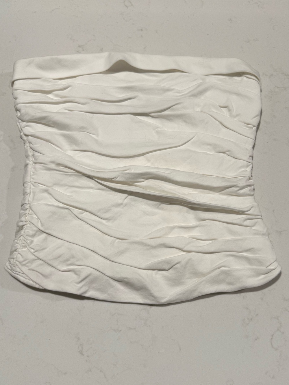 Reformation sleeveless ruched cotton top